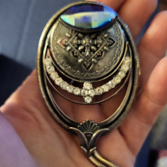 Ermani Bulatti Silver and Blue Vintage Brooch with Feather Details - Picture 3 of 6